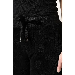 Black All-Over DG Logo Print Jogger Pants