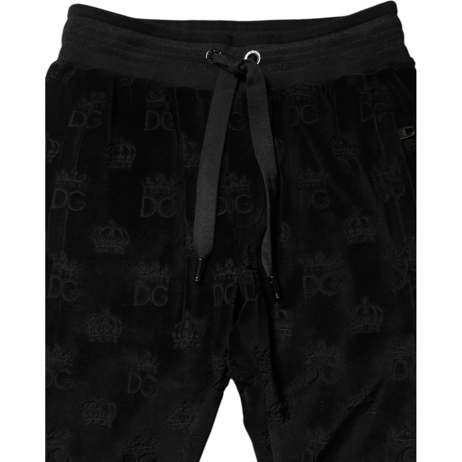 Black All-Over DG Logo Print Jogger Pants