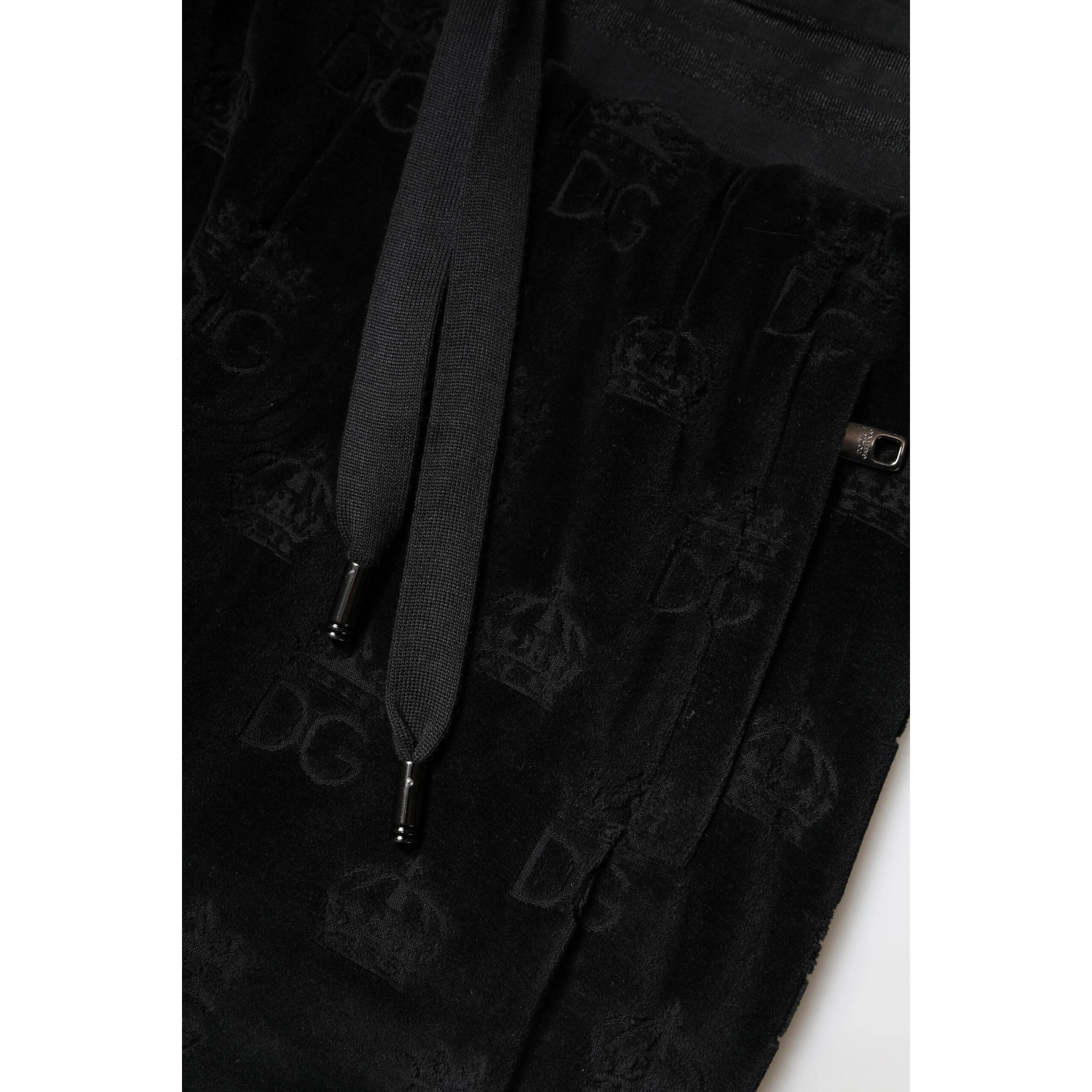 Black All-Over DG Logo Print Jogger Pants