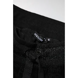 Black All-Over DG Logo Print Jogger Pants