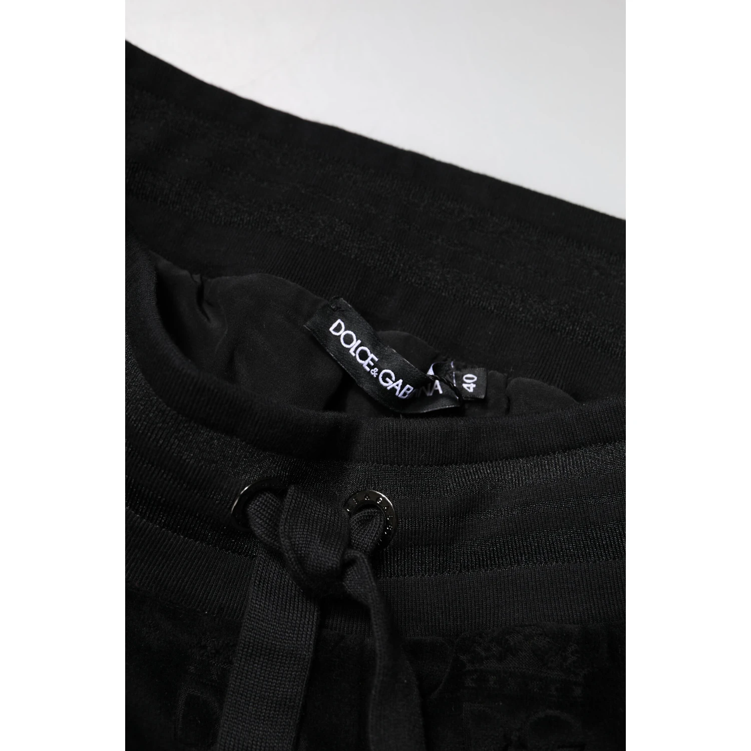 Black All-Over DG Logo Print Jogger Pants