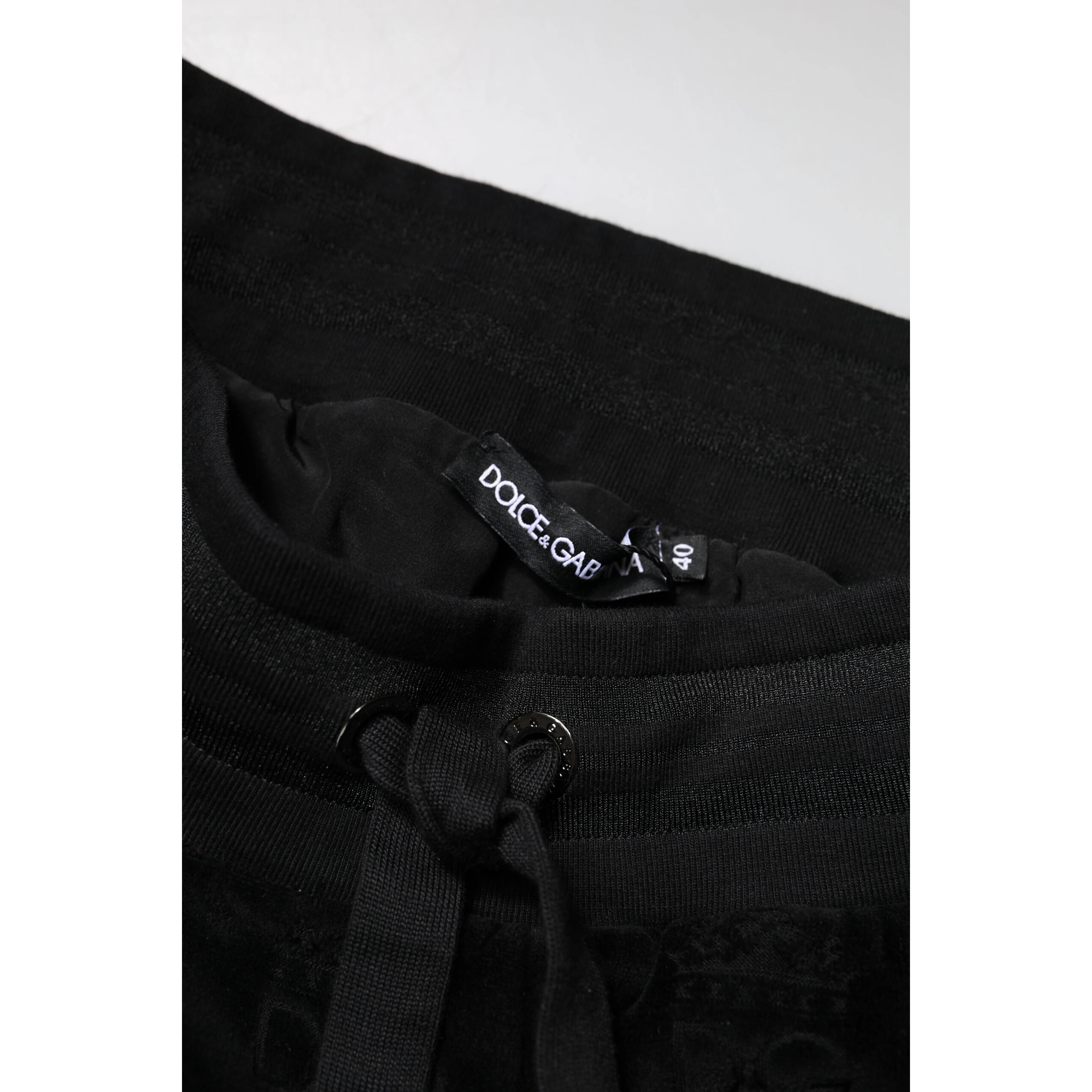 Black All-Over DG Logo Print Jogger Pants