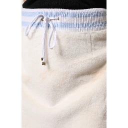 Off White Faux Fur High Waisted Mini Skirt