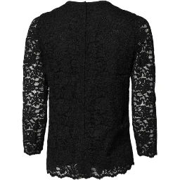 Black Lace STAFF Crew Neck Long Sleeves Top