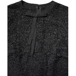 Black Lace STAFF Crew Neck Long Sleeves Top