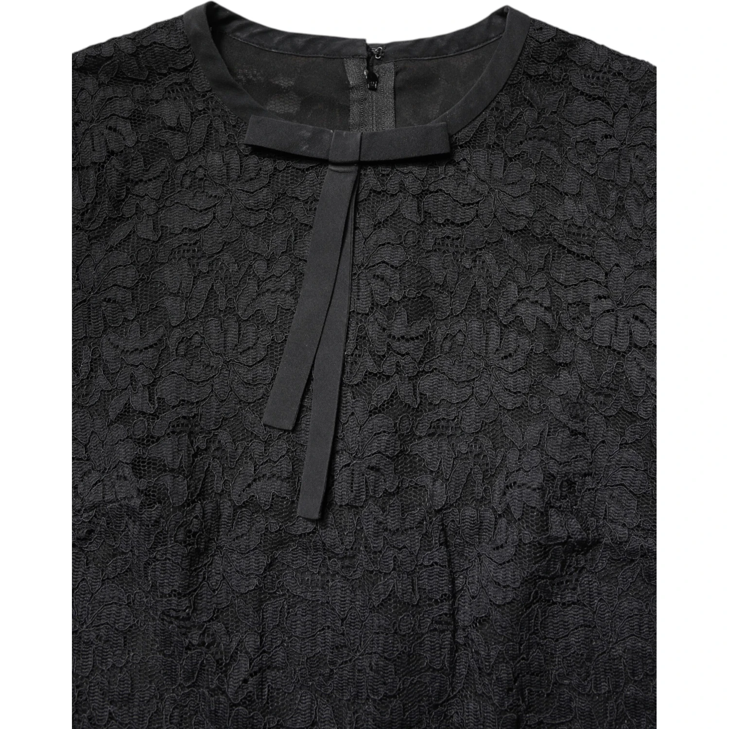 Black Lace STAFF Crew Neck Long Sleeves Top