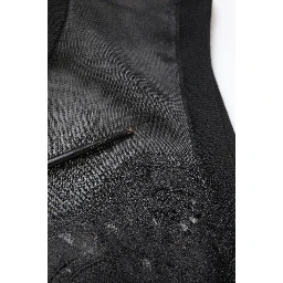 Black Lace Sheer Crew Neck Sleeveless Top