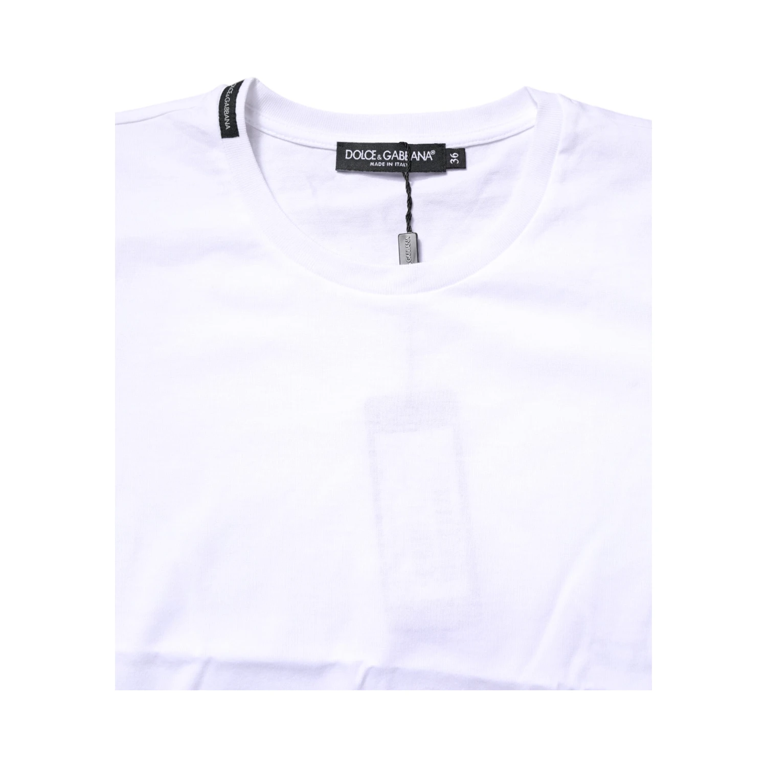 White Cotton Crew Neck Short Sleeves T-shirt