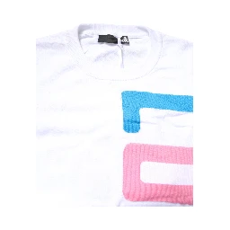 White Graphic Print Cotton Long Sleeves T-shirt