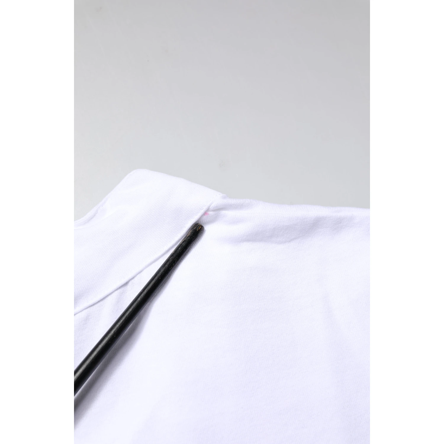 White Logo Crown Cotton Crew Neck T-shirt