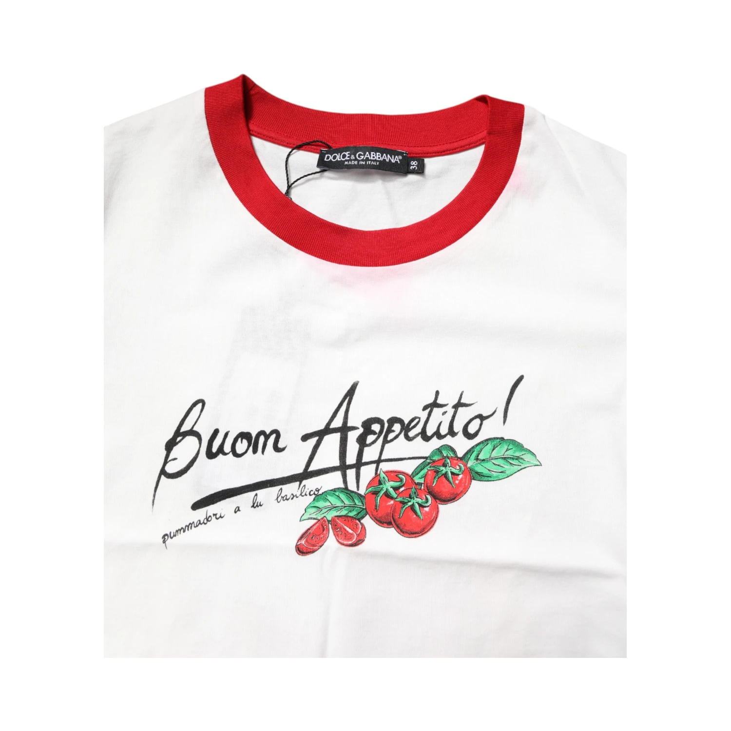 White Printed Round Neck Cropped Top T-shirt