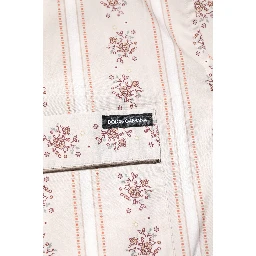 Beige Floral Print Cotton Men Pajama Set Sleepwear