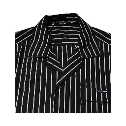 Black White Stripes Cotton Men Pajama Set Sleepwear