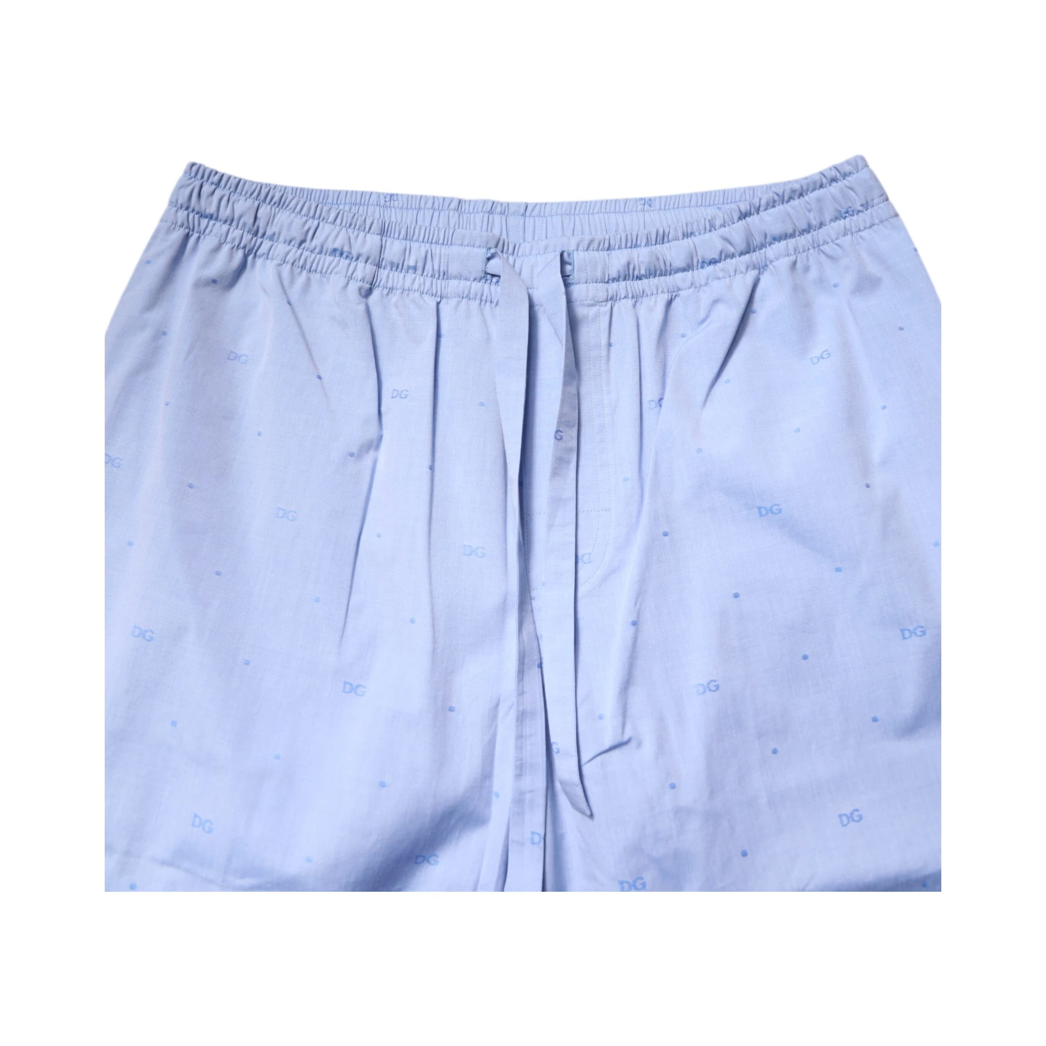 Light Blue DG Logo Cotton Men Pajama Set Sleepwear