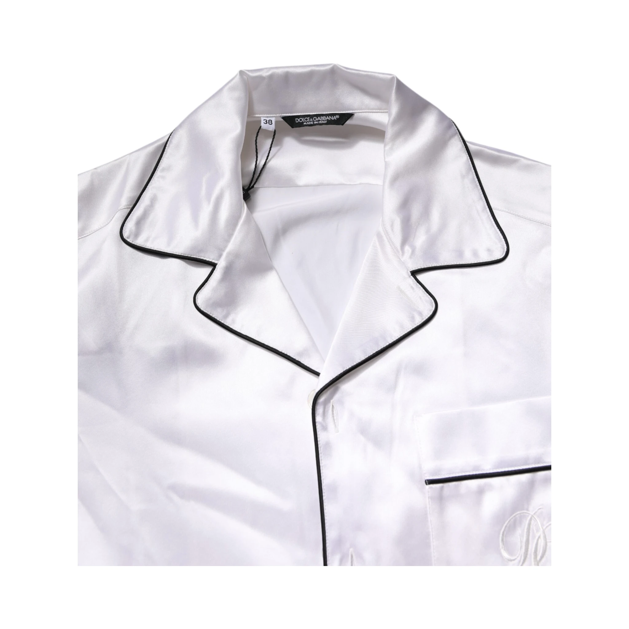 White Satin Silk Men Pajama Set Sleepwear