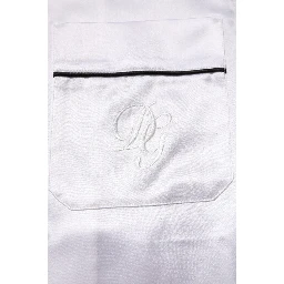 White Satin Silk Men Pajama Set Sleepwear