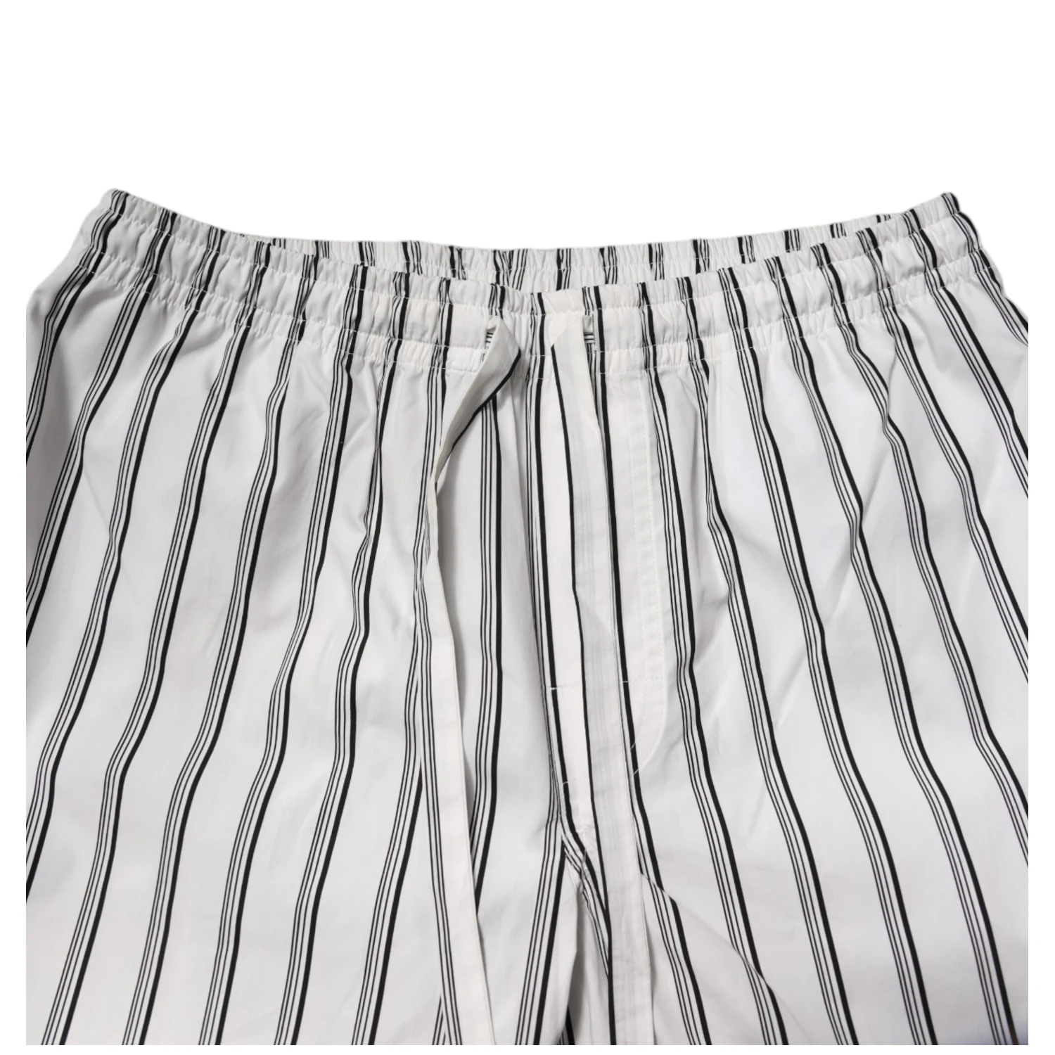 White Black Stripes Cotton Men Pajama Set Sleepwear