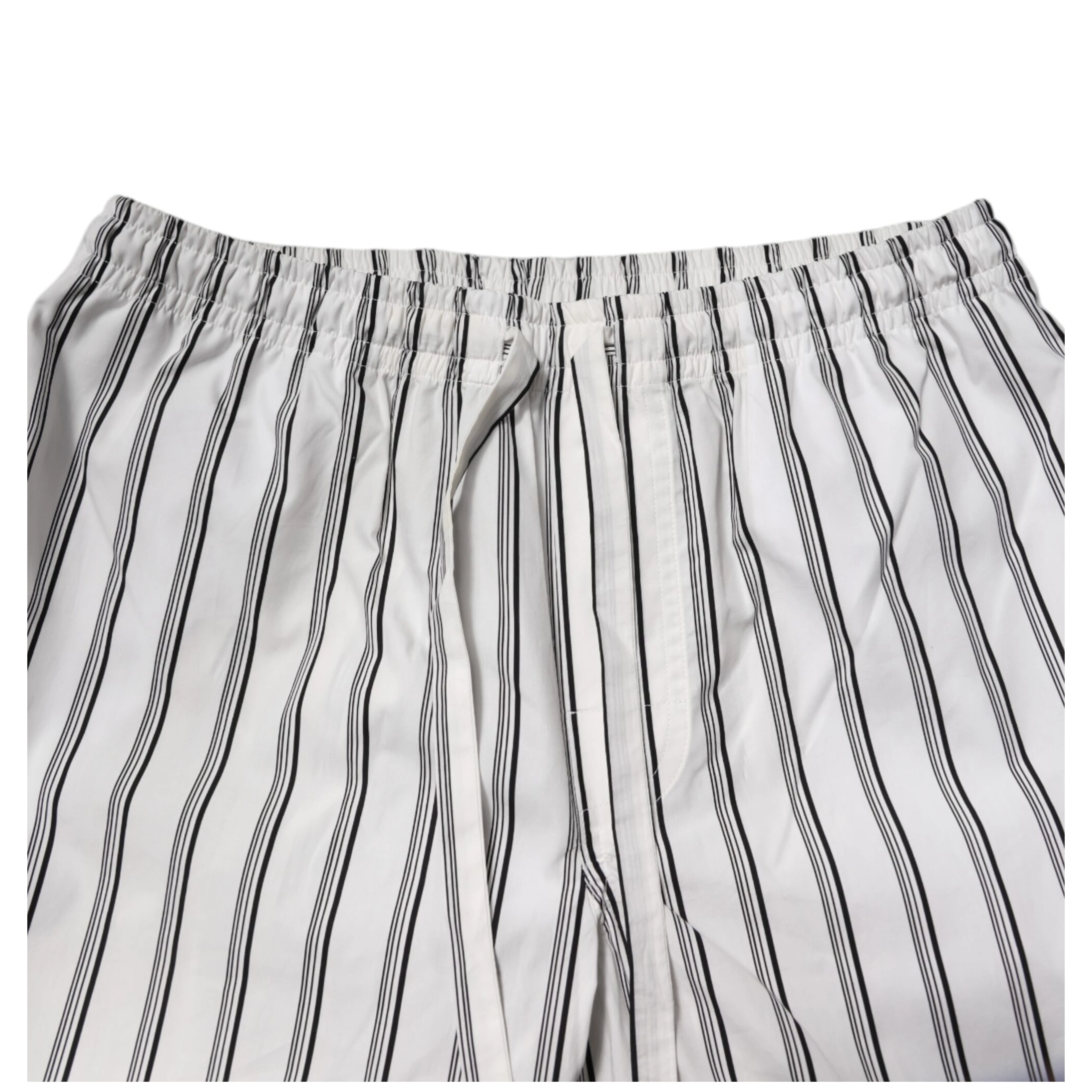 White Black Stripes Cotton Men Pajama Set Sleepwear