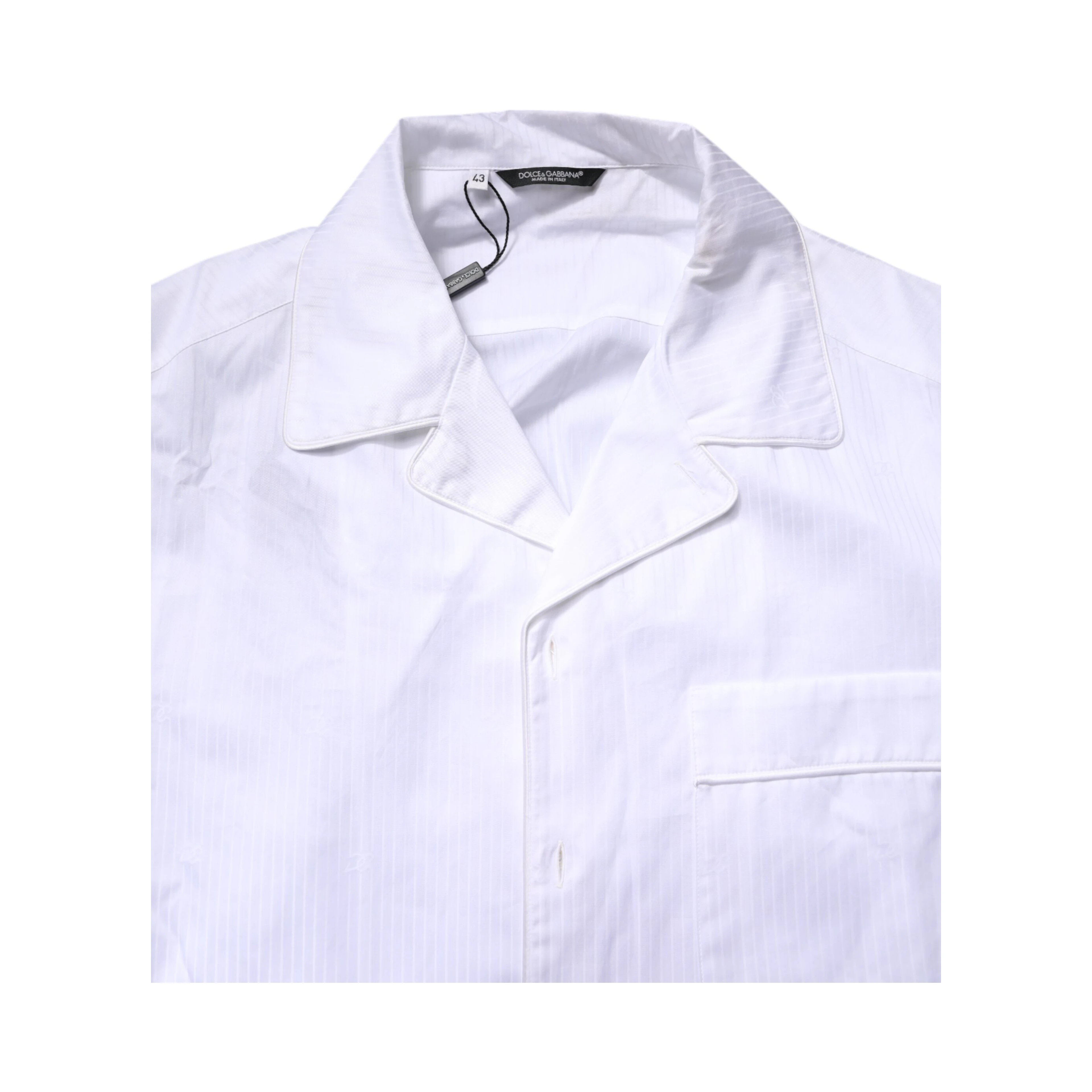 White Cotton Shirt Pants Pajama Set Sleepwear