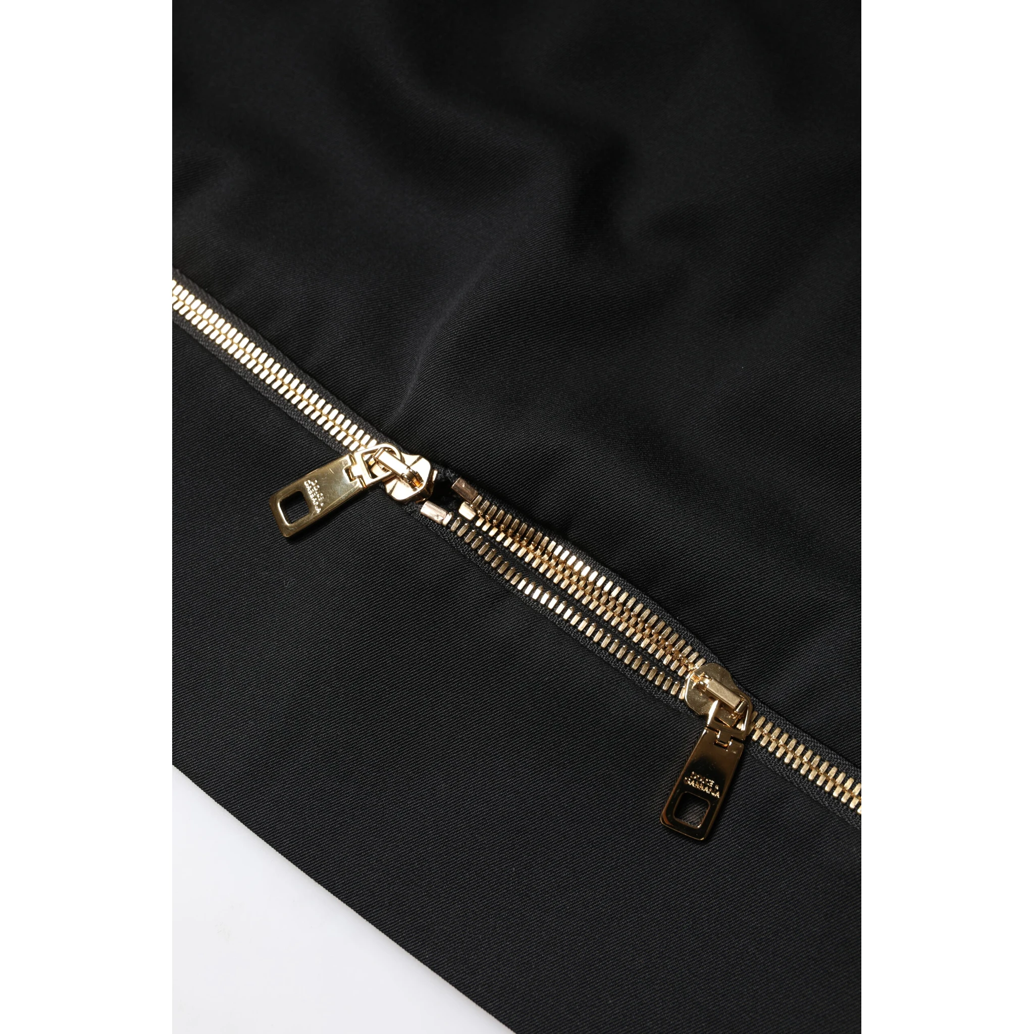 Black Virgin Wool High Waisted Mini Skirt