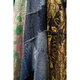 Multicolor Patchwork High Waisted Midi Skirt