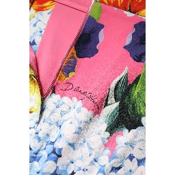 Multicolor Floral Print High Waist Midi Skirt