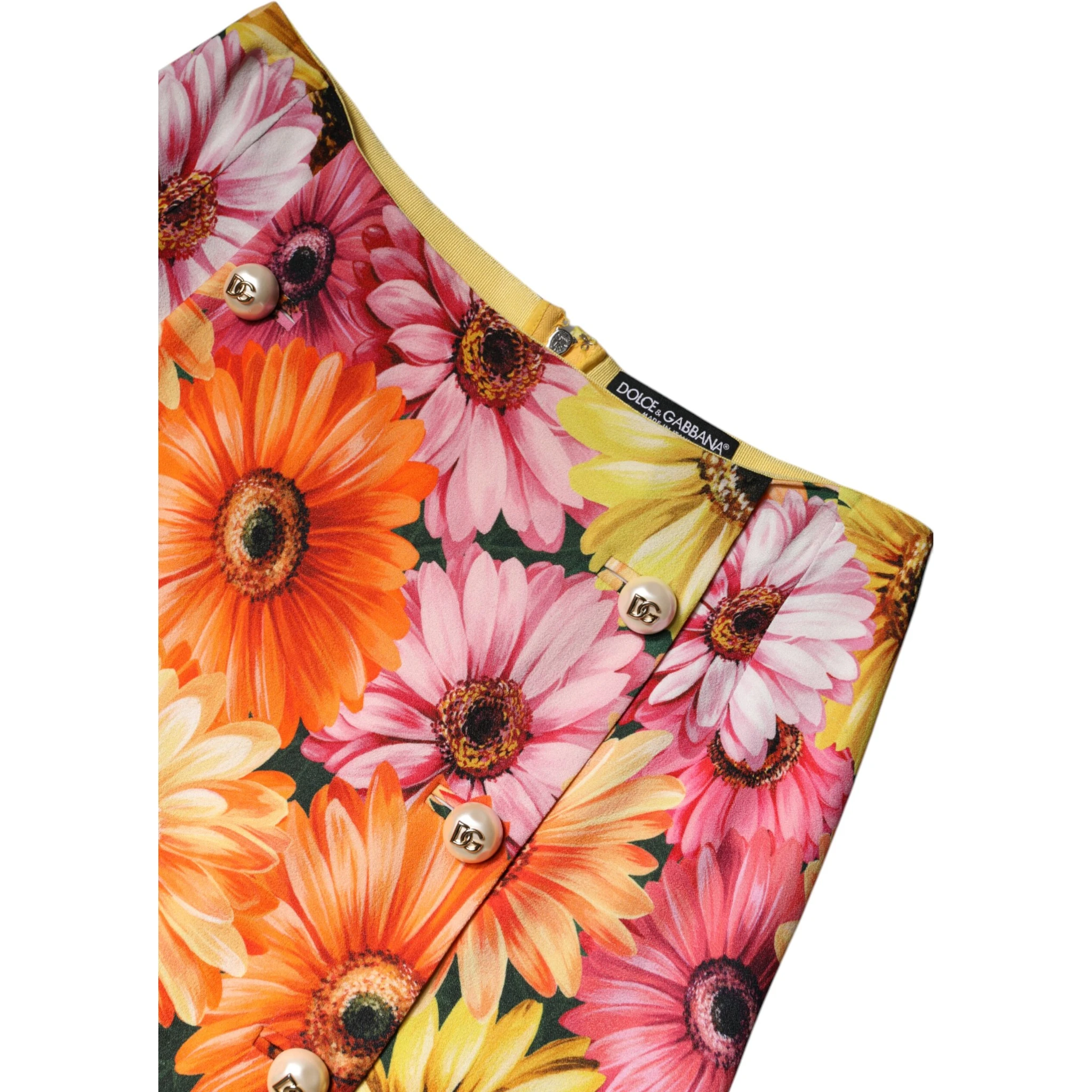 Multicolor Floral High Waist Mini Skirt