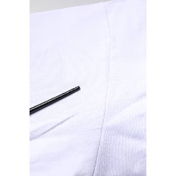 White Printed Cotton Crew Neck Tee T-shirt