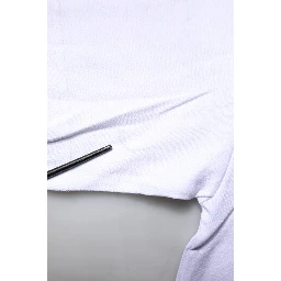 White Printed Cotton Crew Neck Tee T-shirt