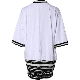 White Cotton DG Fashion Crew Neck Tee T-shirt