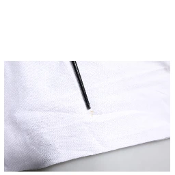 White Cotton Logo Print Round Neck T-shirt