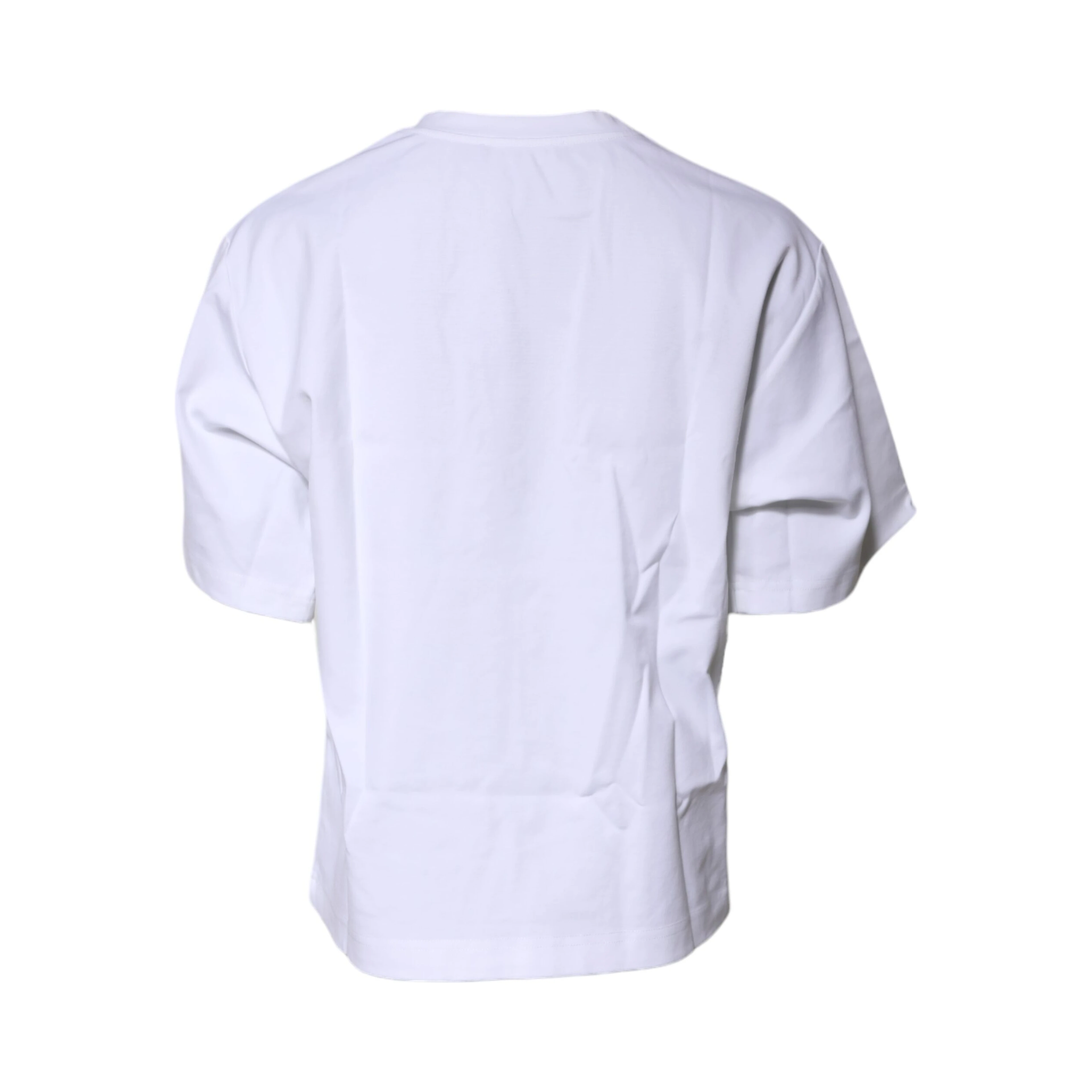 White Bellissima Cotton Crew Neck T-shirt