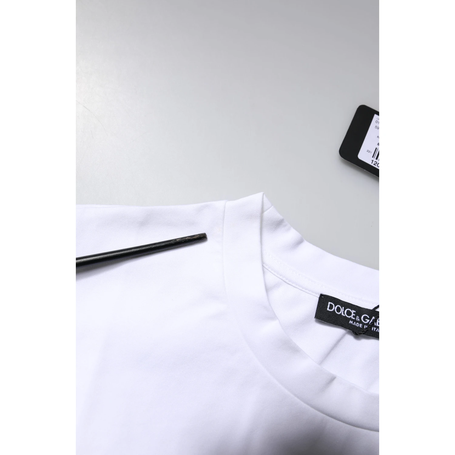 White Bellissima Cotton Crew Neck T-shirt