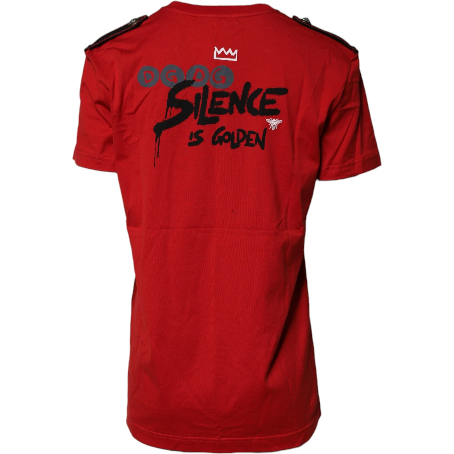 Red Cotton Graphic Print Crew Neck T-shirt