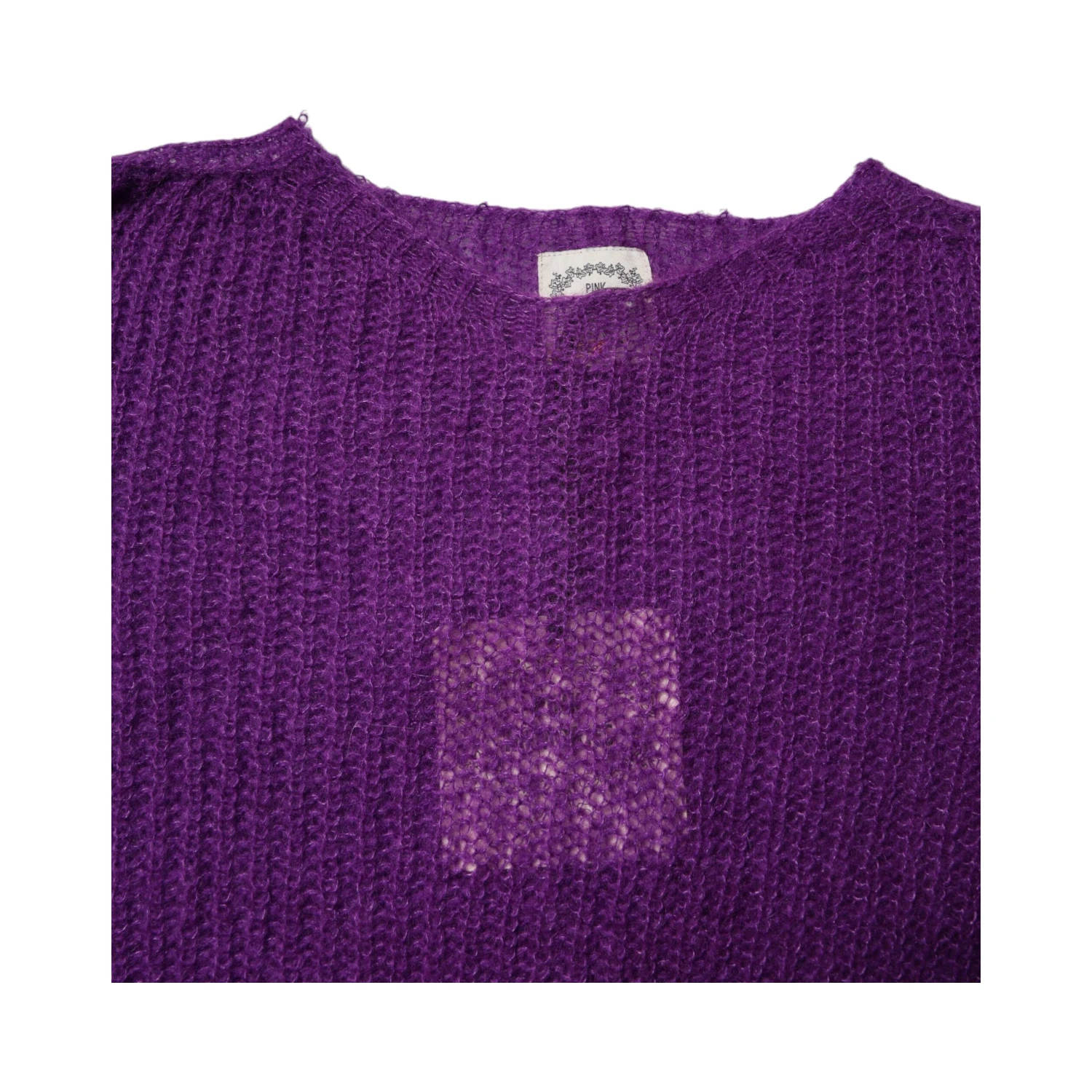 Violet Knitted Long Sleeves Round Neck Sweater