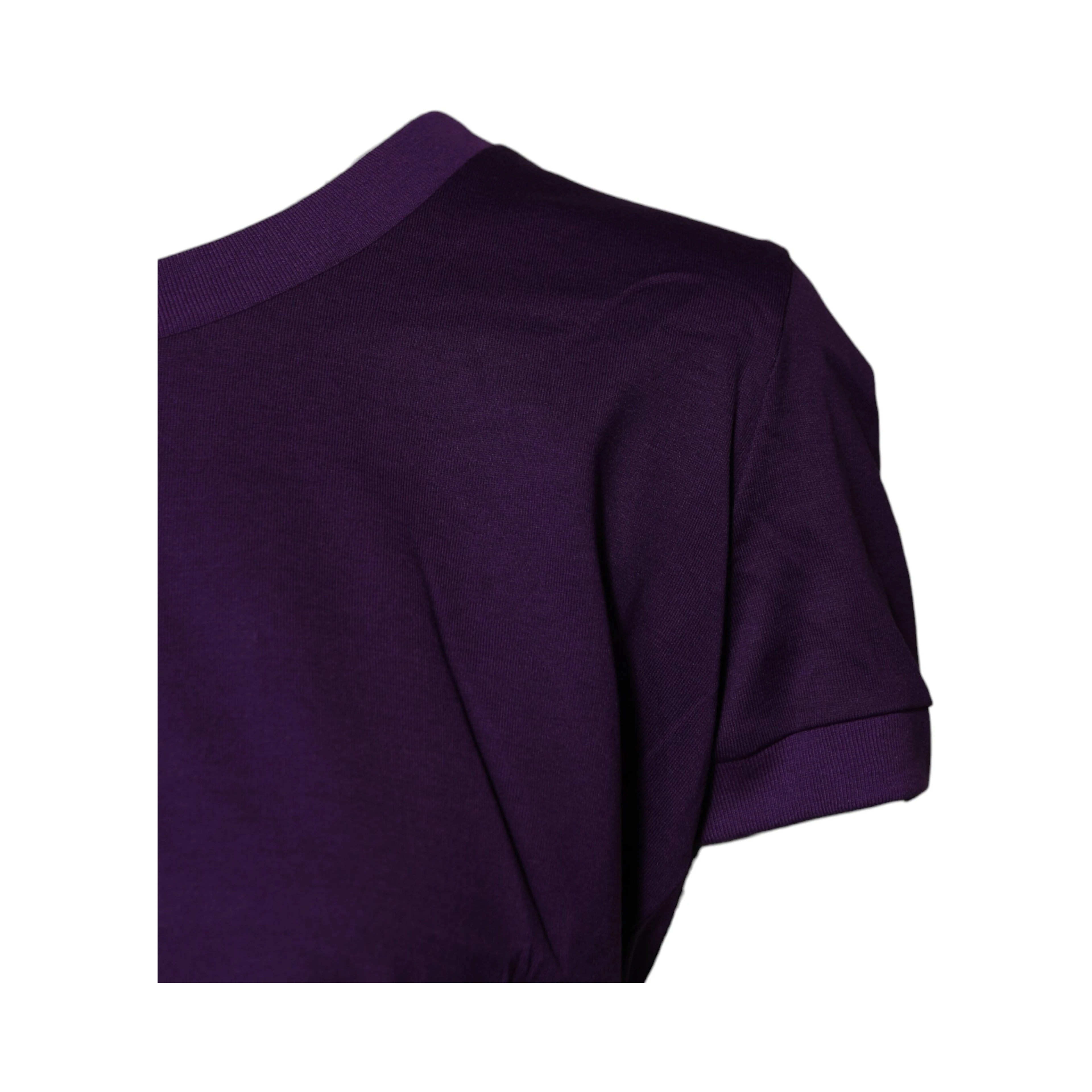 Violet Cotton Crewneck Short Sleeves T-shirt