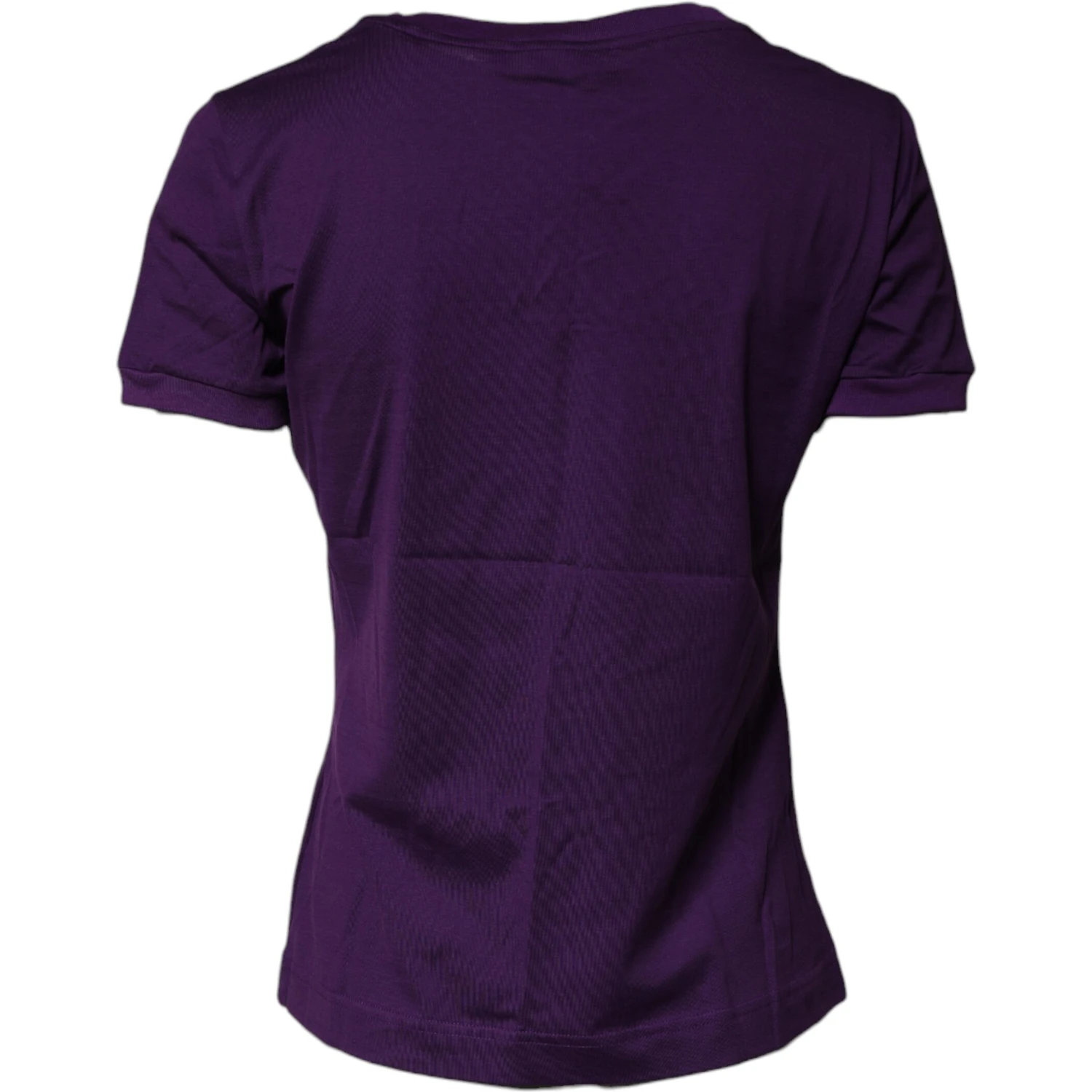 Violet Cotton Crewneck Short Sleeves T-shirt