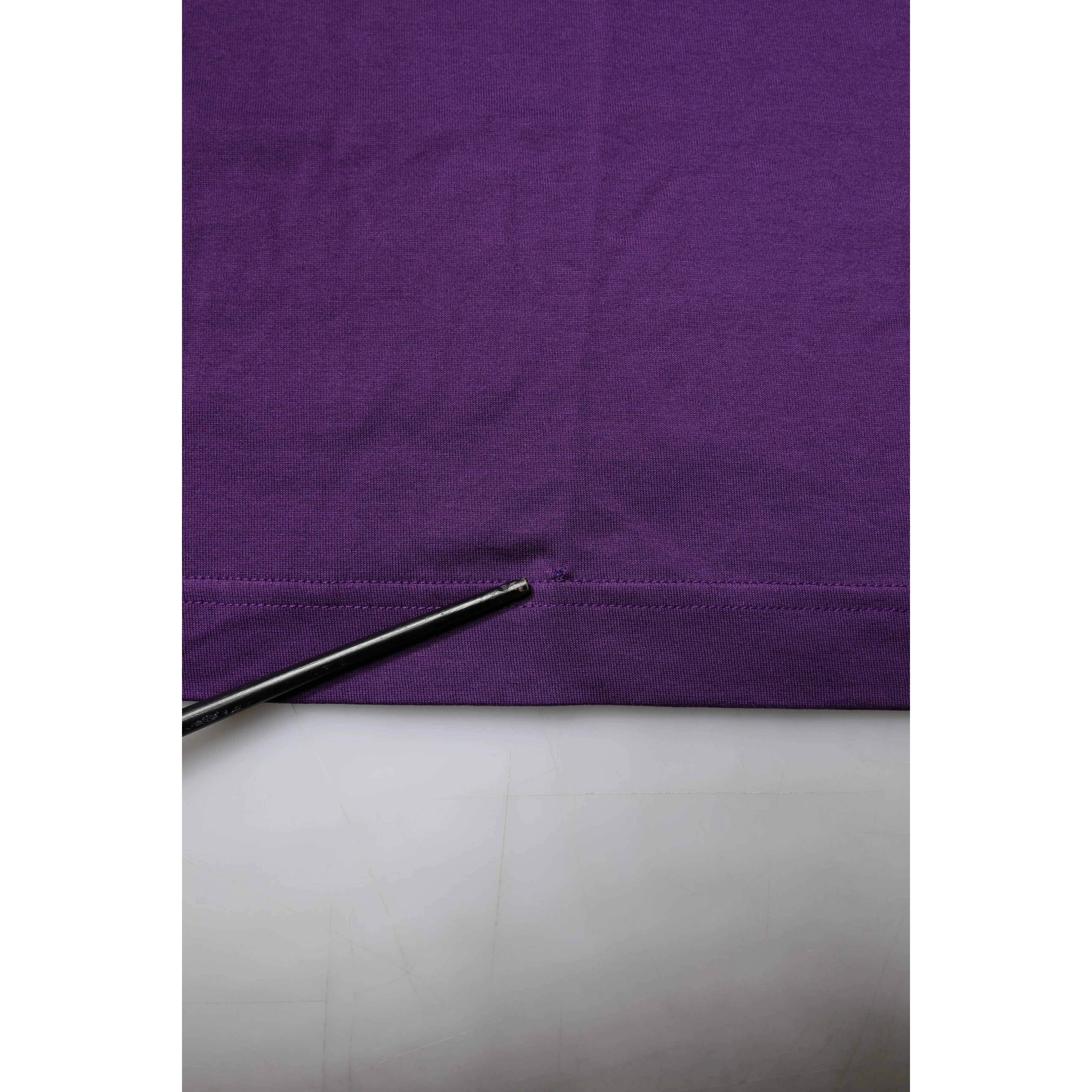 Violet Cotton Crewneck Short Sleeves T-shirt