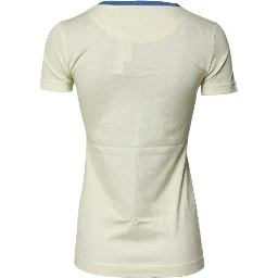 Light Yellow Cotton Short Sleeve T-shirt