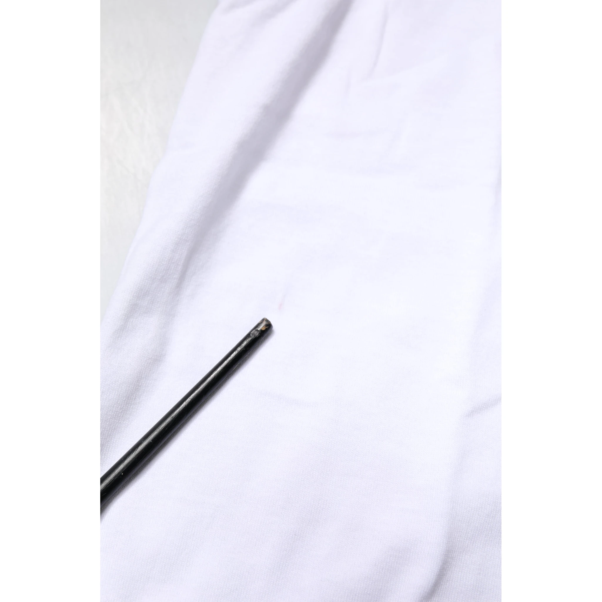 White Cotton Anchor Chain Embroidery Tank Top