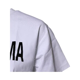 White Bellissima Cotton Crew Neck T-shirt