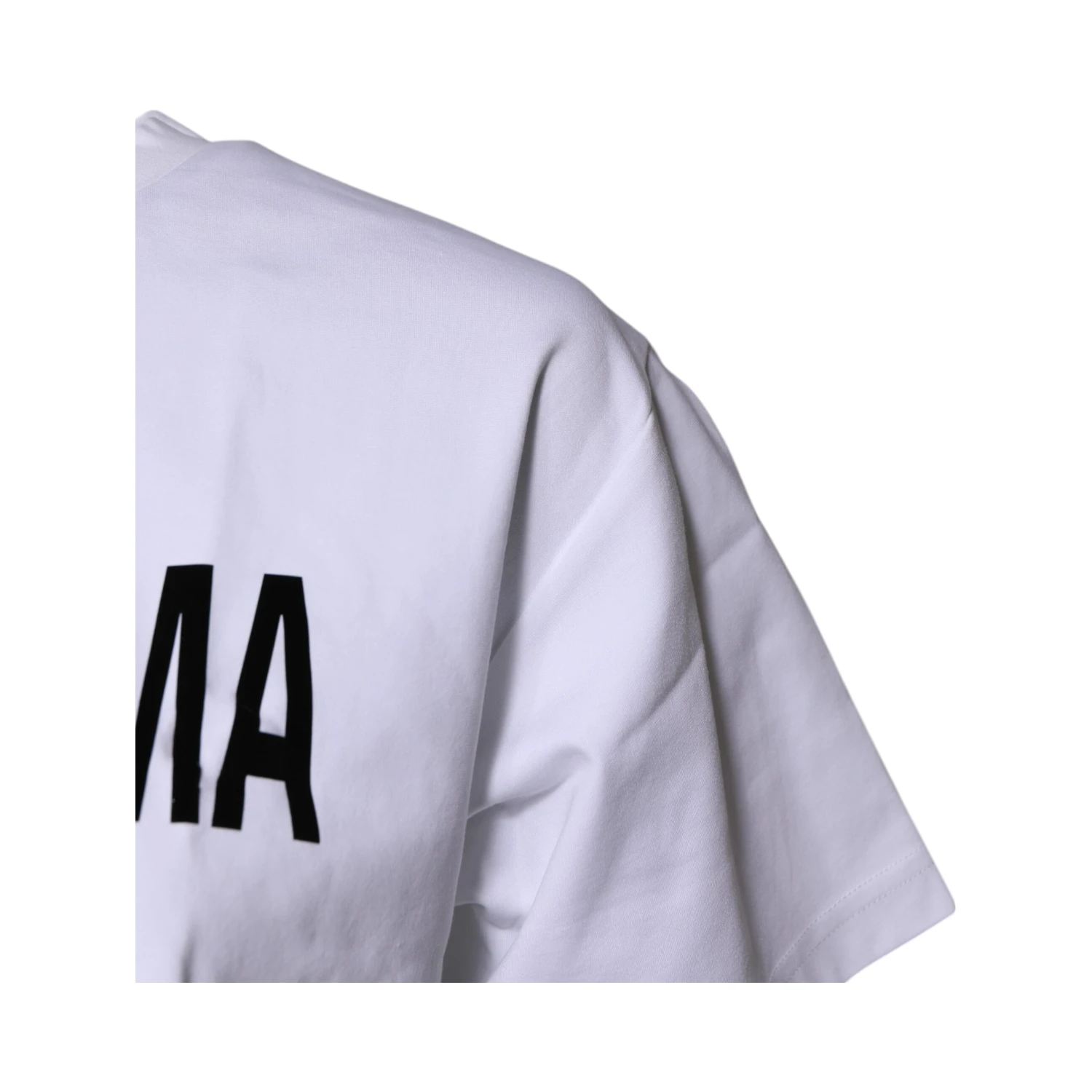 White Bellissima Cotton Crew Neck T-shirt