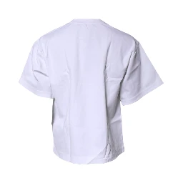 White Bellissima Cotton Crew Neck T-shirt