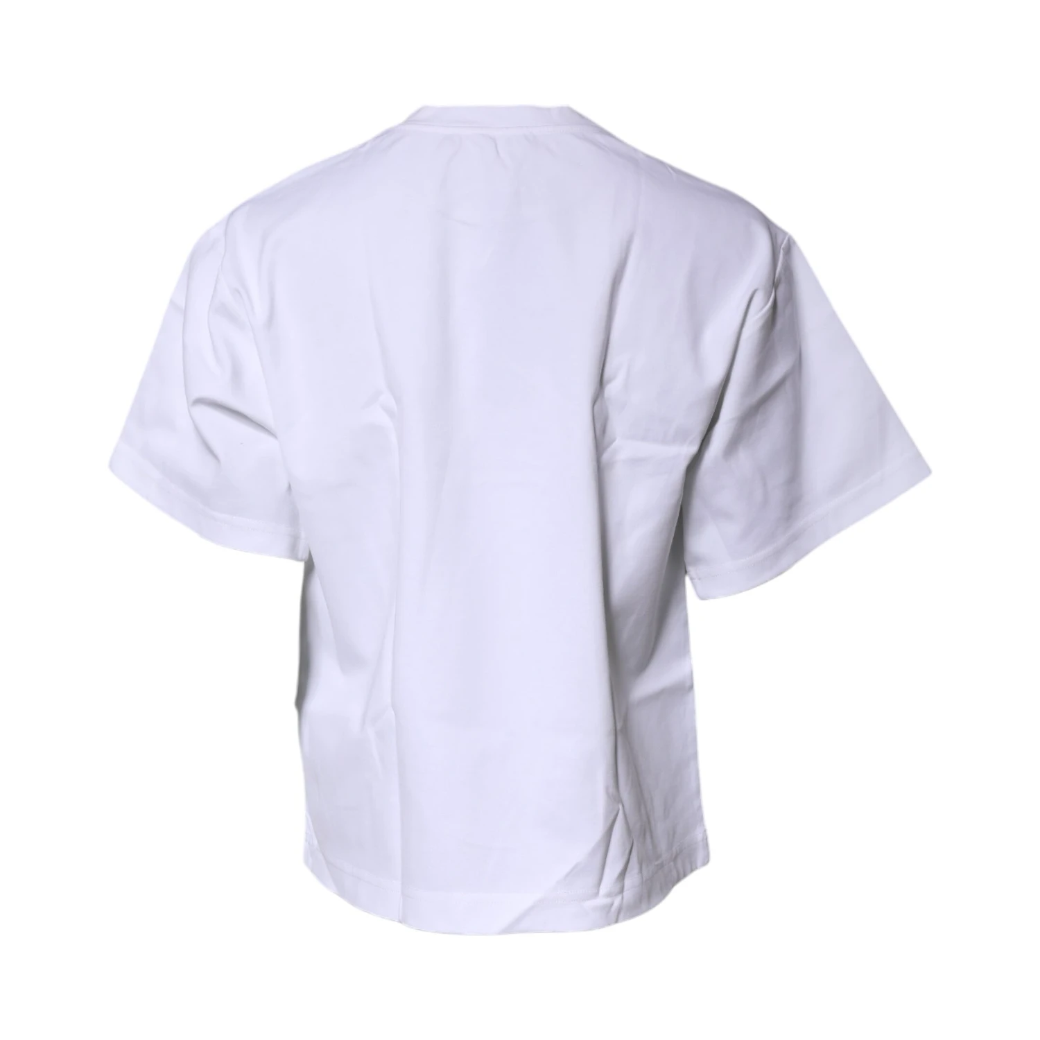White Bellissima Cotton Crew Neck T-shirt