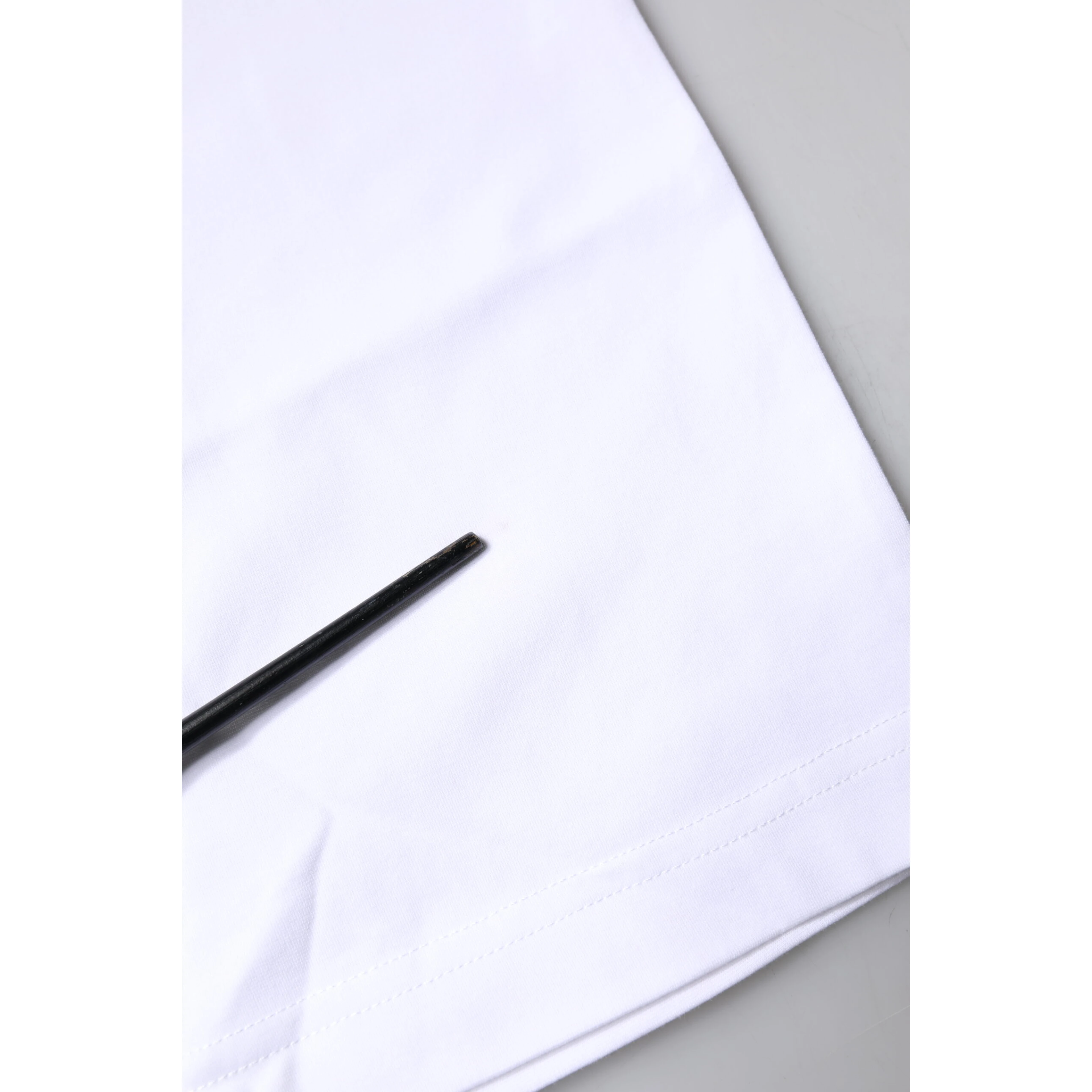 White Bellissima Cotton Crew Neck T-shirt