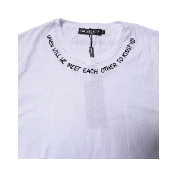 White Cotton Sleeveless Printed Tank T-shirt