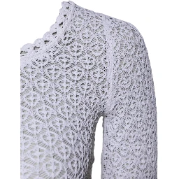 White Viscose Short Sleeve Crochet Top