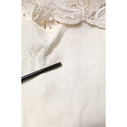 Cream Floral Lace Long Sleeves Blouse Top