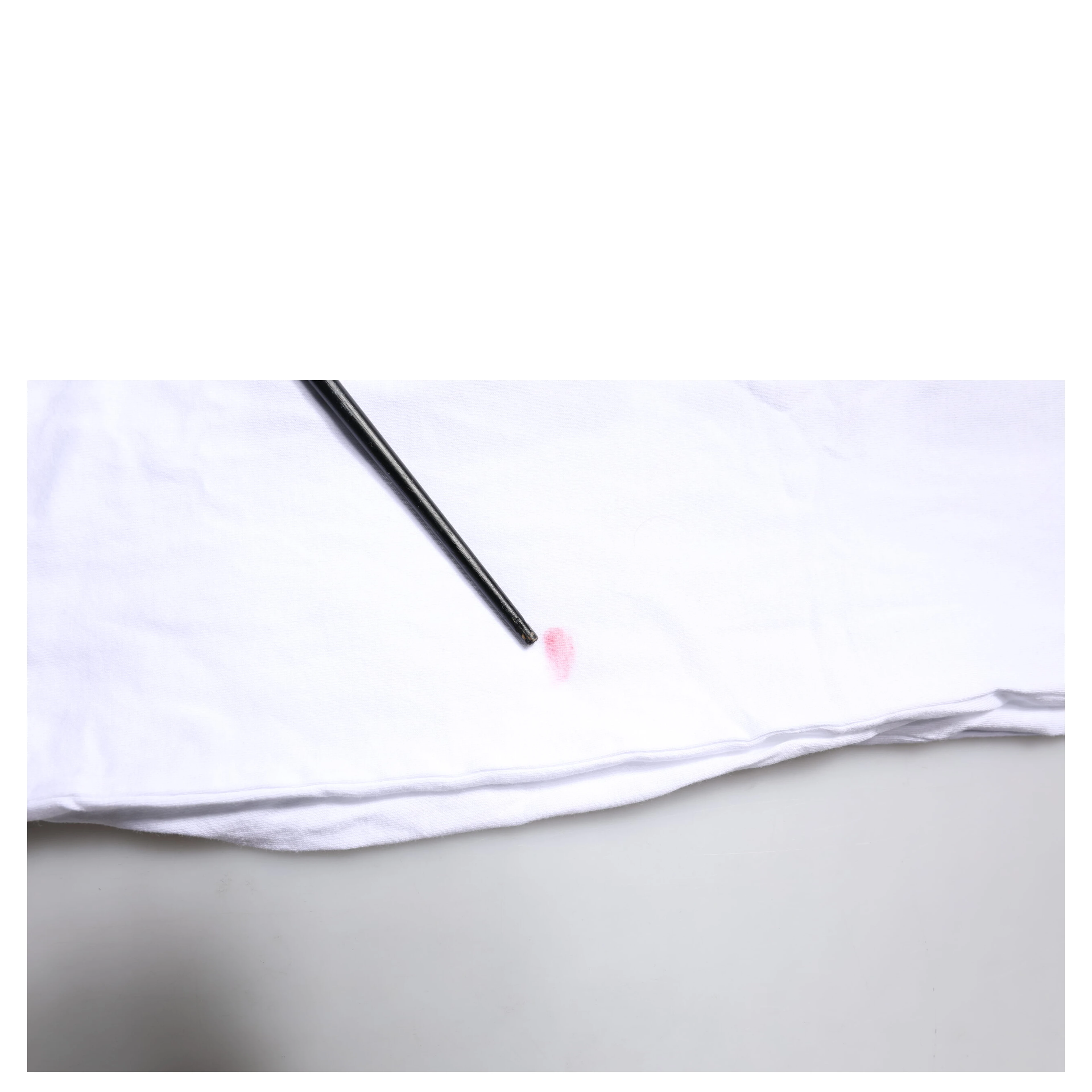 White Cotton Silk Blend Ascot Collar T-shirt