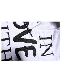 White Cotton Silk Blend Ascot Collar T-shirt
